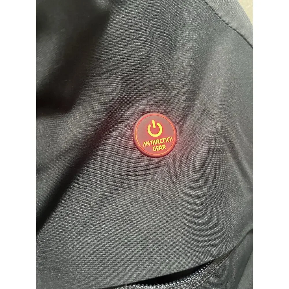 ANTARCTICA GEAR Heated Sz Large Black Snow Jacket Ski + 12V/16000mAh Battery
